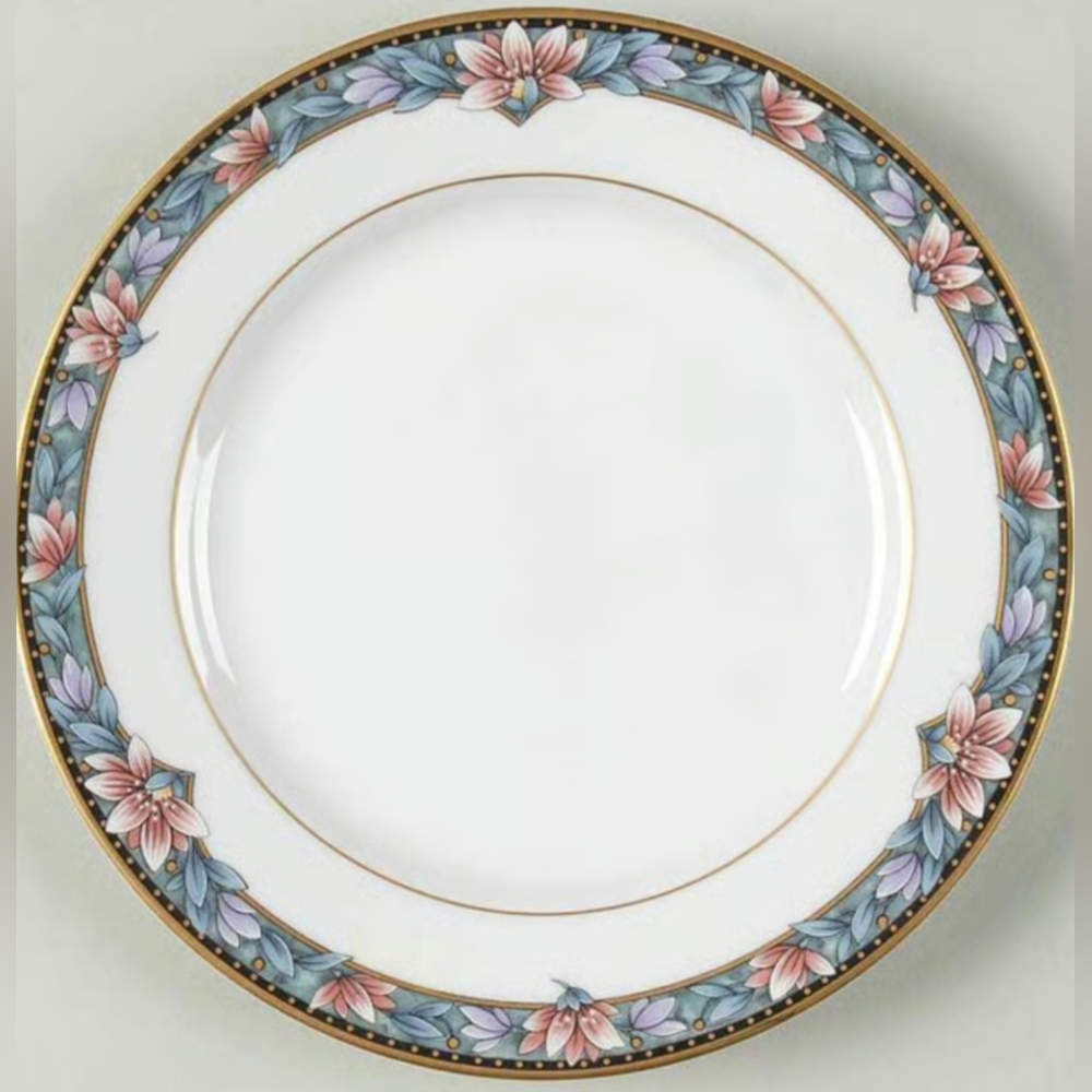8 Gorham bone china Quintette Salad plates, 7 3/4"